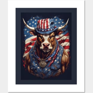 American Bull Patriot Posters and Art